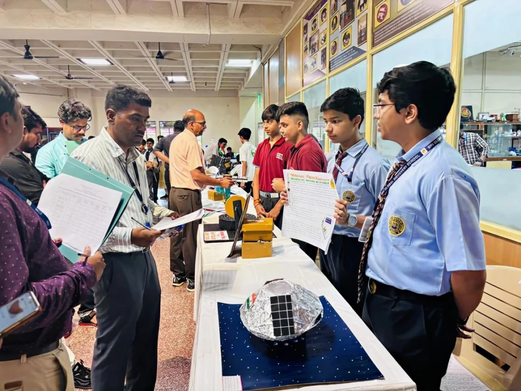 Students presenting innovative Science Fair Projects during a school science exhibition